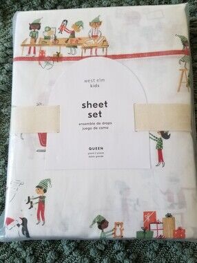 West Elm KIDS  Christmas  Queen Size Sheet Set